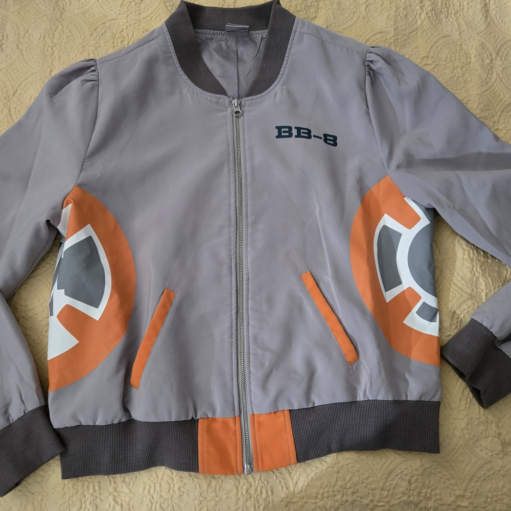 Her Universe Disney Star Wars BB-8 Girls Bomber Jacket Size XL